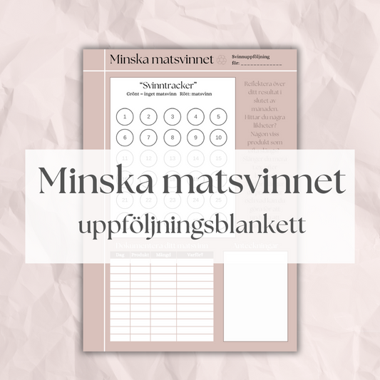 Minska matsvinnet - uppföljningsblankett